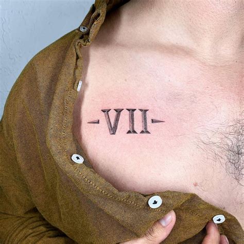 15 Unforgettable Roman Numerals Tattoo Men Chest
