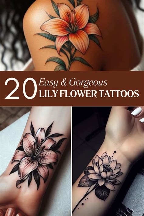 20 Gorgeous Lily Flower Tattoos Symbolic Amp Timeless Art