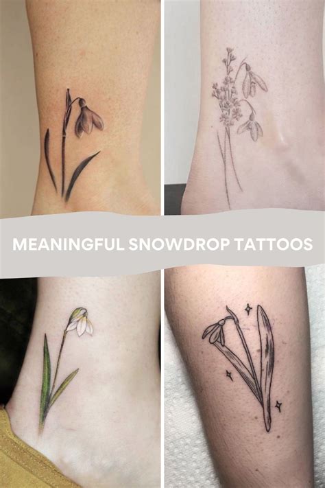 25 Snowdrop Flower Tattoo Ideas Symbolizing Hope Purity Artofit