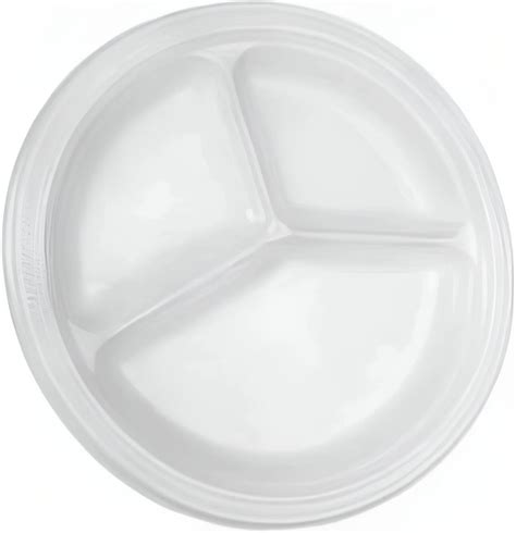 3 Compartment Foam Plates