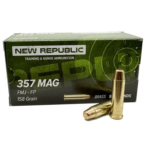 357 Mag New Republic 158 Grain Full Metal Jacket Flat Point 357 Mag New Republic 158 Grain Full Metal Jacket Flat Point