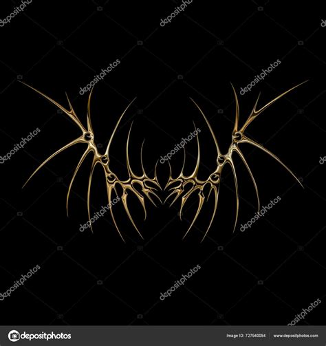 3D Chrome Metal Effect Neo Tribal Y2k Gothic Style Tattoo Cyber 3D Chrome Metal Effect Neo Tribal Y2k Gothic Style Tattoo Cyber