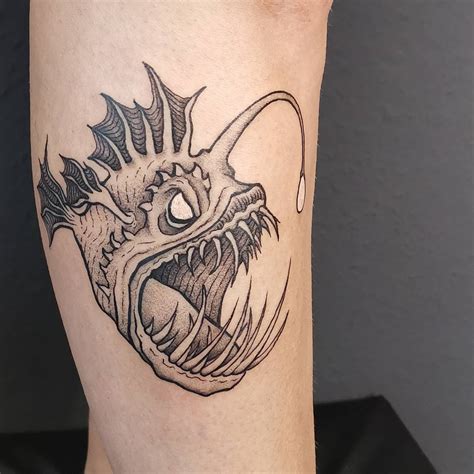60 Creative Angler Fish Tattoo Designs For Men