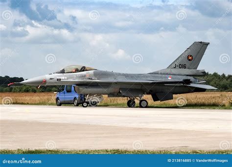 A Royal Netherlands Air Force F 16 Fighter Jet During A Night Mission A Royal Netherlands Air Force F 16 Fighter Jet During A Night Mission