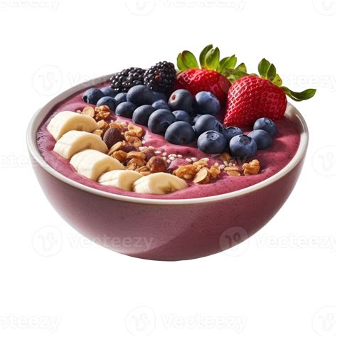 Acai Bowl Similar To A Smoothie Bowl But With Acai Berries 30768163 Png