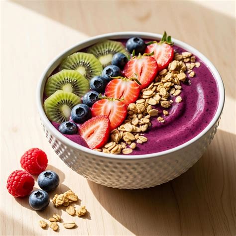 Acai Bowl With Kiwi And Blueberry Topping Stock Photo Image Of Acai Bowl With Kiwi And Blueberry Topping Stock Photo Image Of