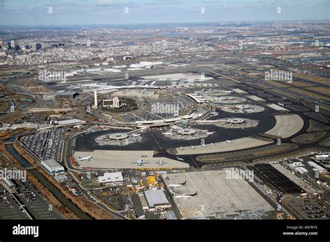 Aerial View Of Newark Liberty International Airport Located In Newark New Jersey U S A Stock Photo Alamy