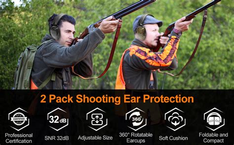 Amazon Com 2Pack Shooting Ear Protection Earmuffs Snr 32Db Ear