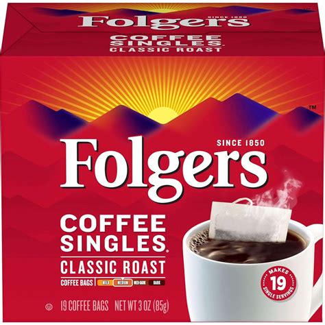 Amazon Com Folgers Coffee Singles Classic Roast 19 Coffee Bags Amazon Com Folgers Coffee Singles Classic Roast 19 Coffee Bags