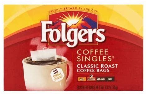Amazon Com Folgers Coffee Singles Classic Roast Coffee Bags 6 Ounce Amazon Com Folgers Coffee Singles Classic Roast Coffee Bags 6 Ounce