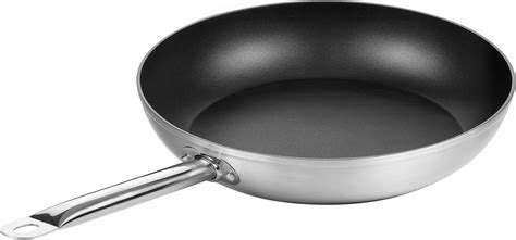 Amazon Com Tescoma 606828 Grandchef Non Stick Frying Pan Long Handle Black 28 Cm Home Kitchen