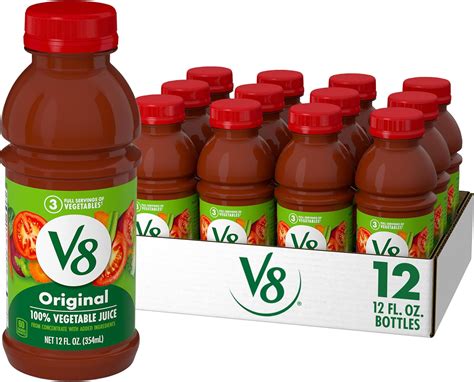 Amazon.com : V8 Original 100% Vegetable Juice, Vegetable Blend With ...