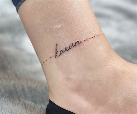 Ankle Tattoo Name Designs