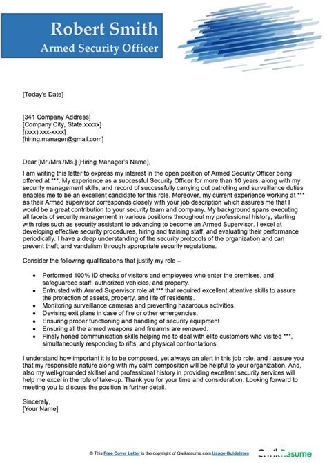 Armed Security Officer Cover Letter Examples Qwikresume Armed Security Officer Cover Letter Examples Qwikresume