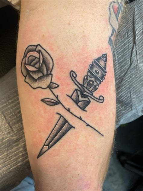 Art Immortal Tattoo Tattoos Bubba Underwood Traditional Dagger And Rose