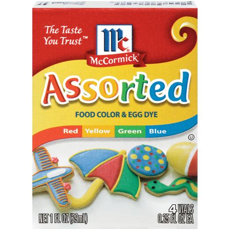 Assorted Food Colors Egg Dye Mccormick