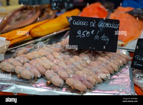 Assortment Of Meat On Weekly Food Market In France English Translation Assortment Of Meat On Weekly Food Market In France English Translation