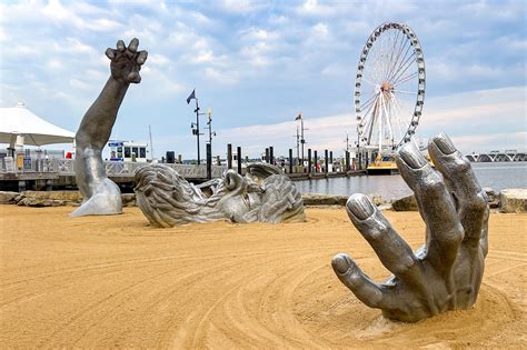 Awakening Sculpture At National Harbor Maryland Usa Editorial Photo