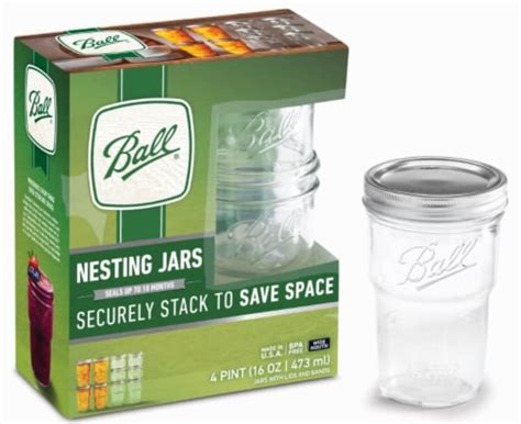 Ball Pint Nesting Jars 4 Ct 16 Oz Kroger Ball Pint Nesting Jars 4 Ct 16 Oz Kroger