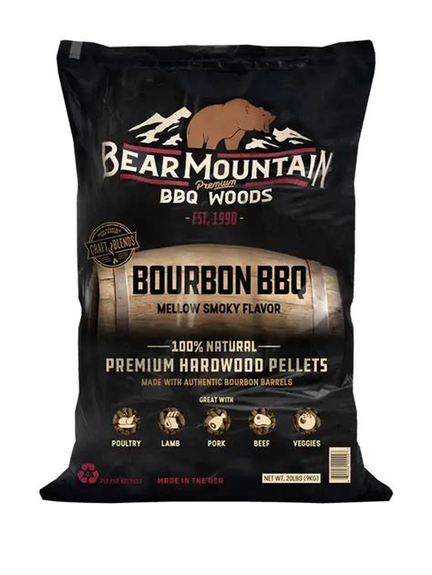 Bear Mountain Premium Pellets Bourbon 20Lbs Chilliwack Bbq Supply Bear Mountain Premium Pellets Bourbon 20Lbs Chilliwack Bbq Supply