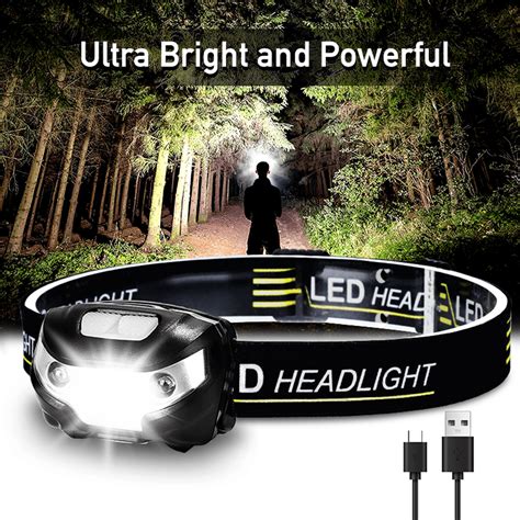 Best Backpacking Headlamp Infrared Sensor Light Usb Charging