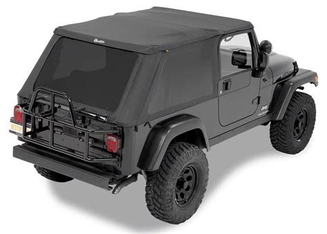Bestop Jeep Wrangler Trektop Glide Slantback Soft Top Premium Black