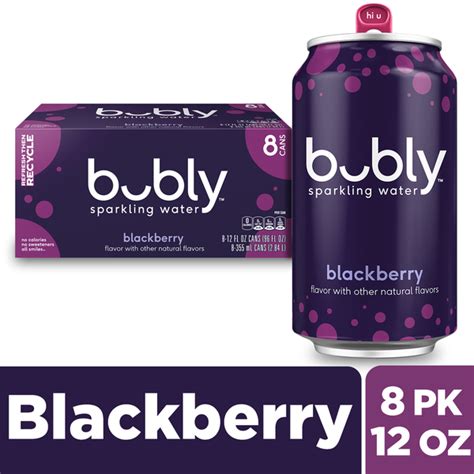 Bubly Sparkling Water Blackberry Planogram Left