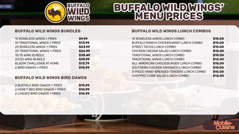 Buffalo Wild Wings Menu Prices Sauce List 2024 Buffalo Wild Wings Menu Prices Sauce List 2024