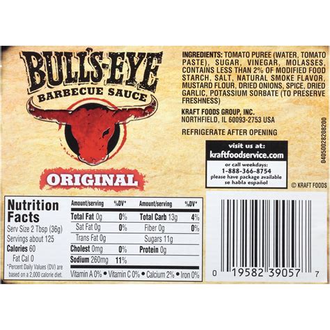 Bullseye Bbq Sauce Nutrition Information Besto Blog Bullseye Bbq Sauce Nutrition Information Besto Blog