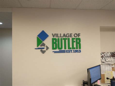 Butler Wisconsin Custom Acrylic Wall Sign For Village Of Butler Butler Wisconsin Custom Acrylic Wall Sign For Village Of Butler