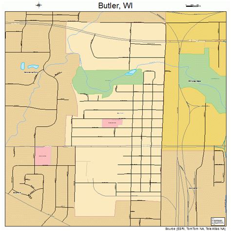 Butler Wisconsin Street Map 5511475 Butler Wisconsin Street Map 5511475