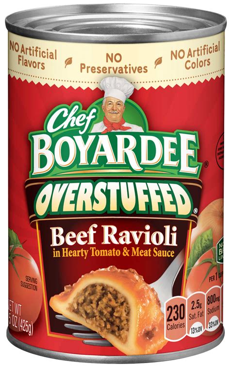 Chef Boyardee Overstuffed Beef Ravioli 15 Oz Chef Boyardee Overstuffed Beef Ravioli 15 Oz