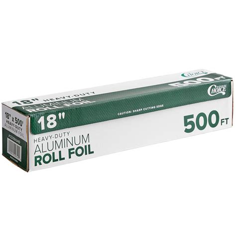 Choice 18 X 500 Food Service Extra Heavy Duty Aluminum Foil Roll Choice 18 X 500 Food Service Extra Heavy Duty Aluminum Foil Roll