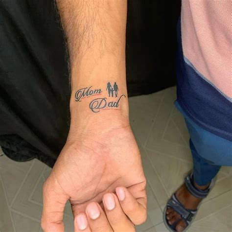 Collection Of 30 Best Mom Dad Tattoos On Hand For Boys Tiptopgents