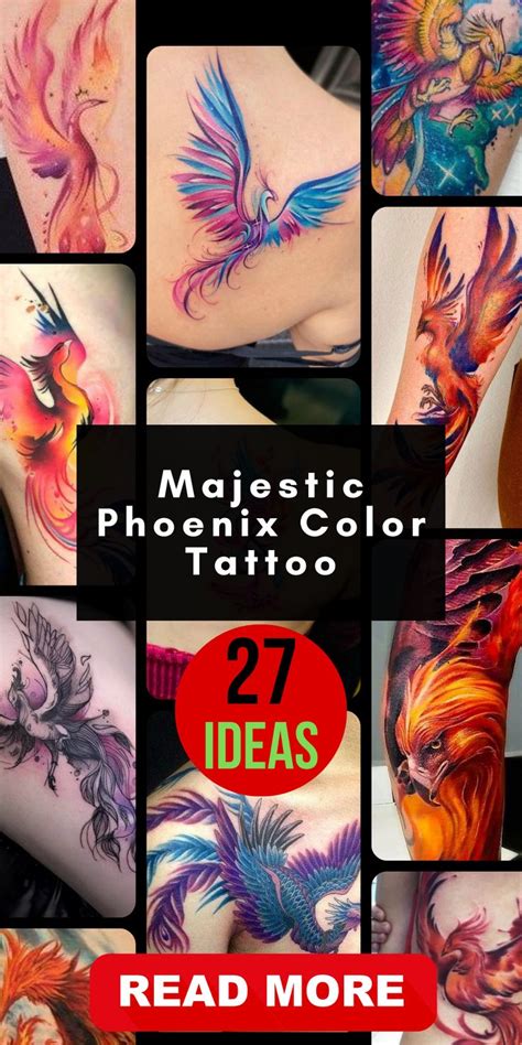 Colorful Phoenix Tattoo Designs