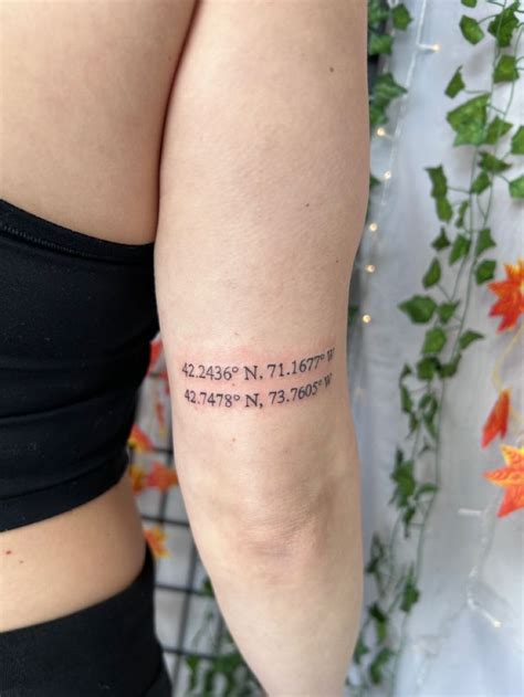 Coordinates Tattoo Female Bronctattooaus Com