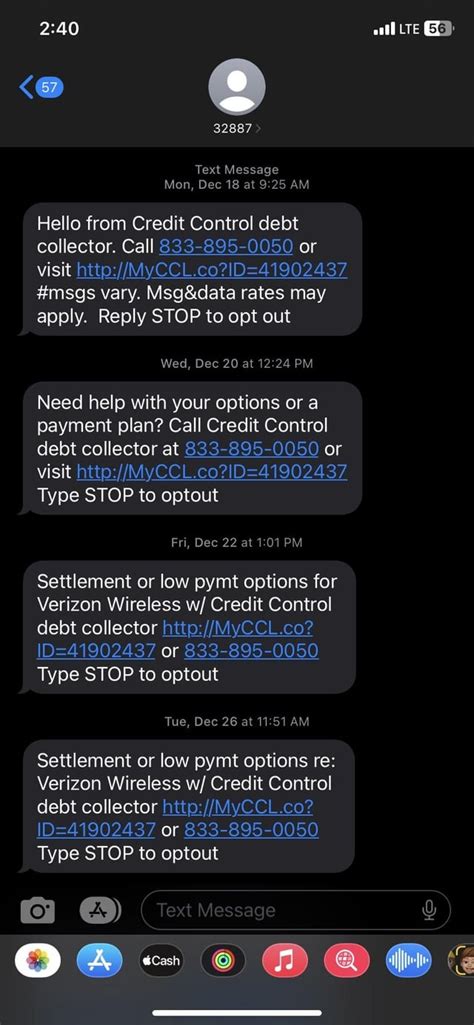 Debt Collection Through Verizon R Scams