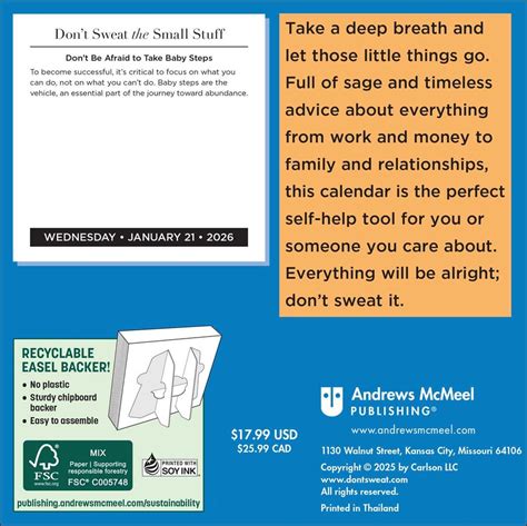 Don T Sweat The Small Stuff 2026 Day To Day Calendar Book Summary Video Official Publisher Page Simon Schuster Don T Sweat The Small Stuff 2026 Day To Day Calendar Book Summary Video Official Publisher Page Simon Schuster