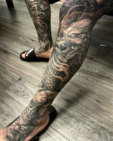Dragon Leg Tattoo Bronctattooaus Com