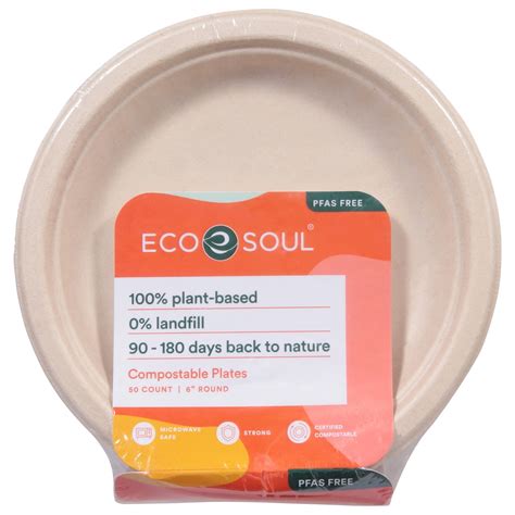 Ecosoul Rnd Plate 9 Inch Bagasse Case Of 8 50 Ct 8 Ct 50 Ct Ecosoul Rnd Plate 9 Inch Bagasse Case Of 8 50 Ct 8 Ct 50 Ct