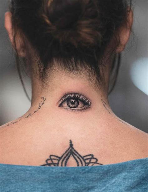 Eye Tattoo On Neck