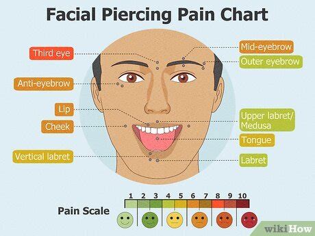 Face Piercing Pain Chart Minimalist Chart Design