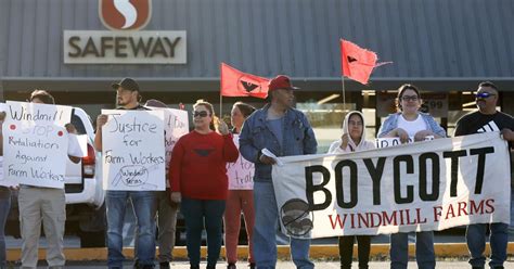 Farmworkers Protest At Wa Grocery Stores As Part Of Windmill Mushroom