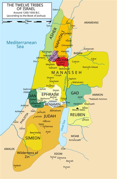 File 12 Tribes Of Israel Map Svg Wikimedia Commons