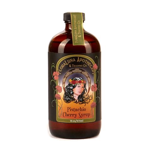 Floraluna Apothecary Pistachio Cherry Syrup 16 Oz Cask Store