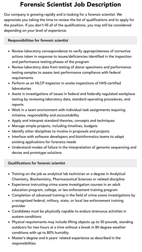Forensic Science Technician Job Description Salary Skills More Forensic Science Technician Job Description Salary Skills More