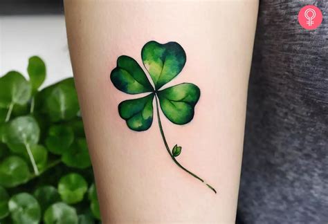 Four Leaf Clover Tattoo 8 Unique Designs For Luck
