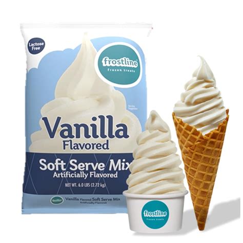 Frostline Vanilla Soft Serve Mix Bag 6 Lbs Lollicupstore