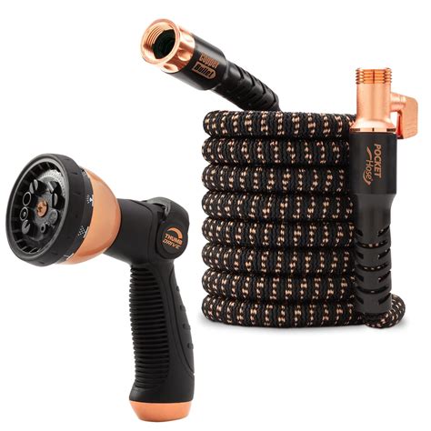 Garden Hose Pocket Hose Copper Bullet 50 Ft Expandable With Thumb Spray Nozzle As Seen On Tv 650 Psi Copper Bullet Hose Reviews
