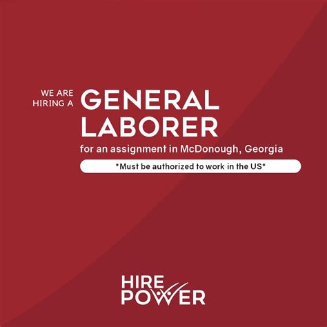 Generallaborer Mcdonough Georgia Job Jobs Work Hiringnow